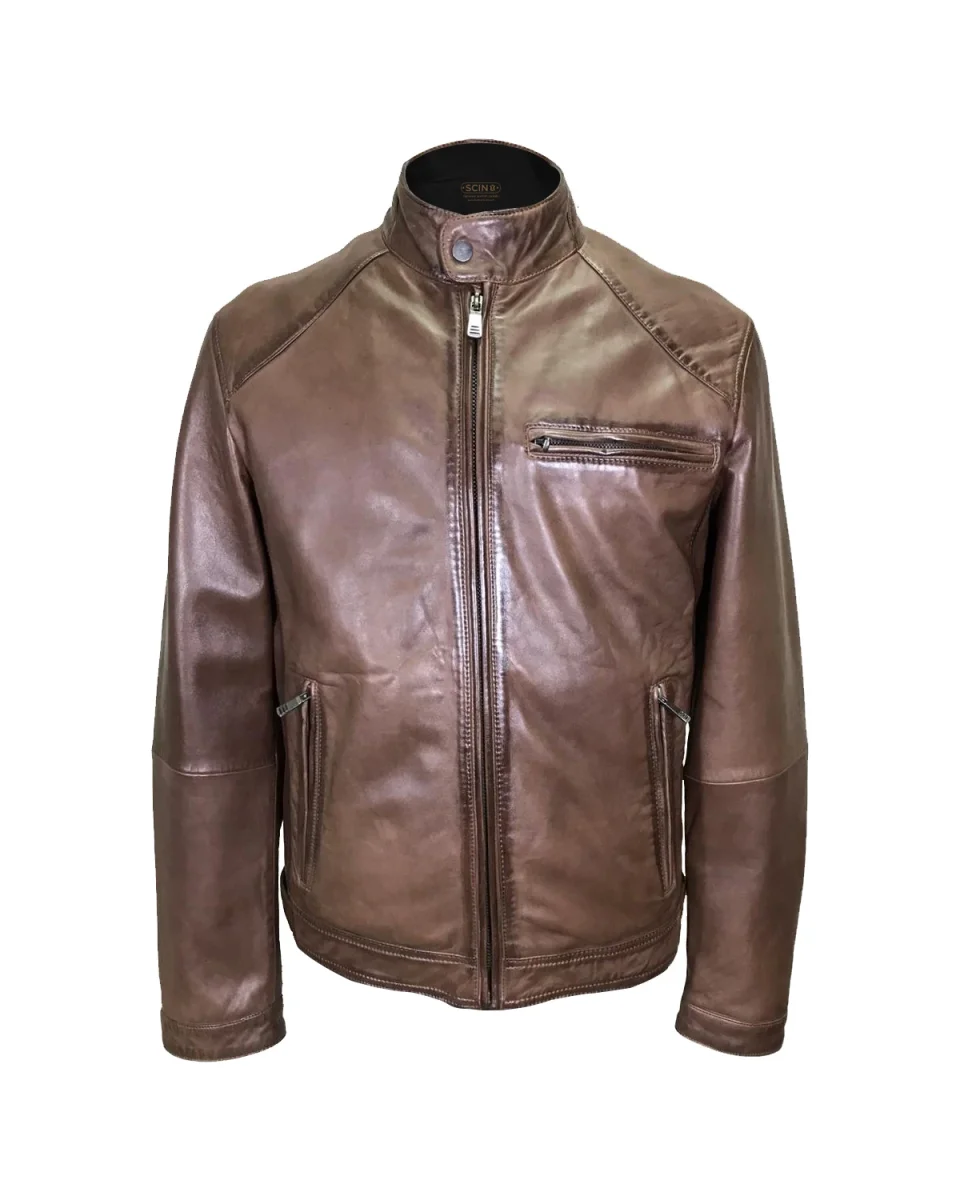 Chaqueta de moto Skylar de cuero auténtico - Imagen 2