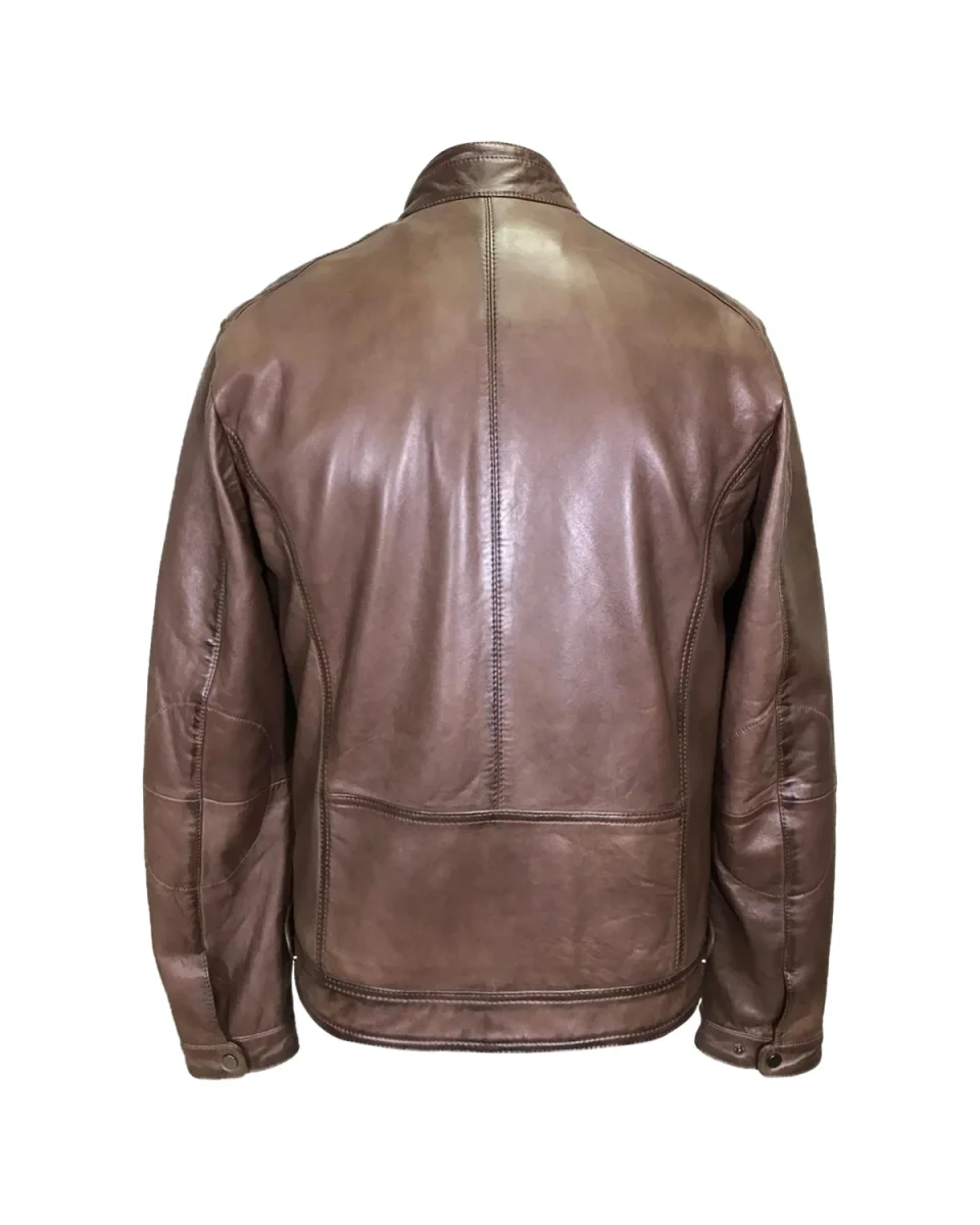 Chaqueta de moto Skylar de cuero auténtico - Imagen 4