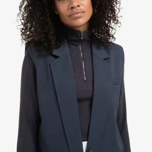 Blazer corto sin mangas con efecto doble capa YAYA