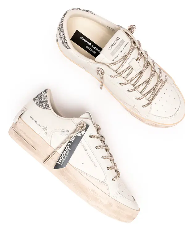 "Silver glam" sneakers Crime London - Imagen 6