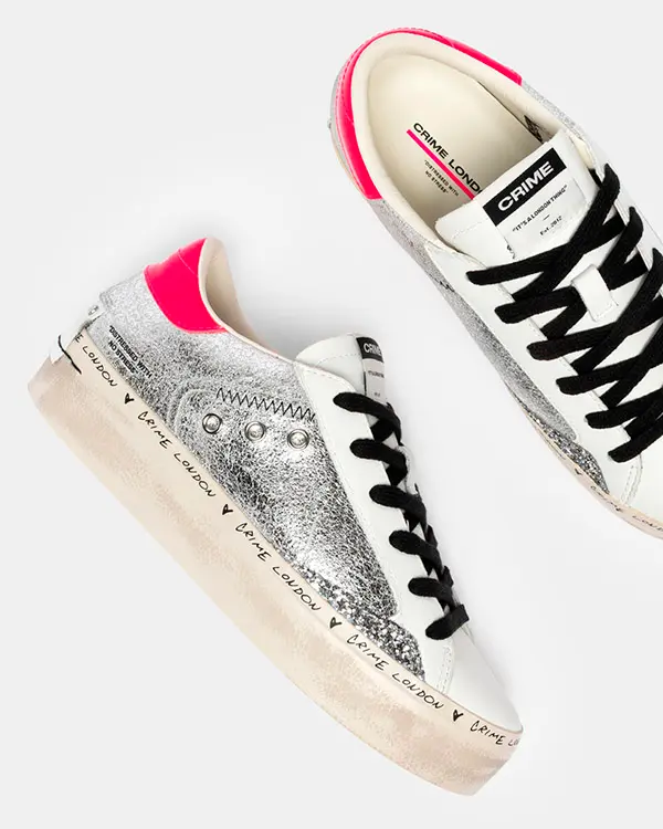 "Silver Shine" sneakers Crime London - Imagen 6