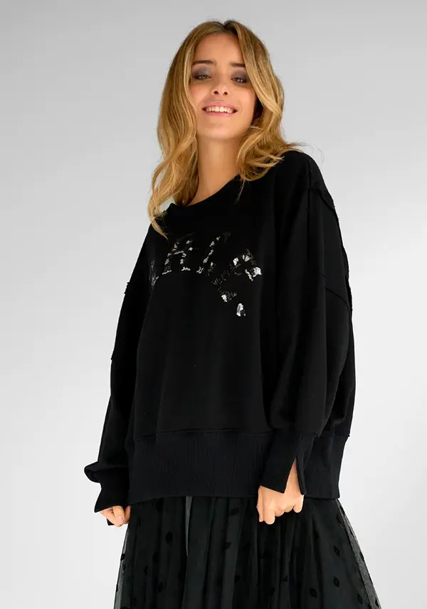 "Peace lentejuelas" sudadera Miss Goodlife - Imagen 2