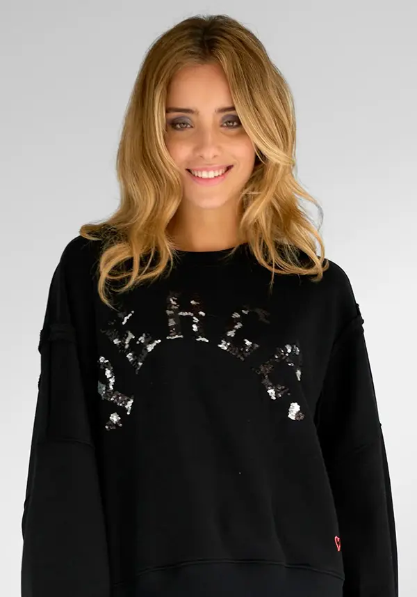 "Peace lentejuelas" sudadera Miss Goodlife - Imagen 3