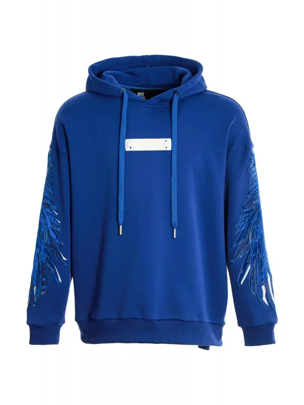 "Lungara azul capucha" sudadera unisex MWM - Imagen 3