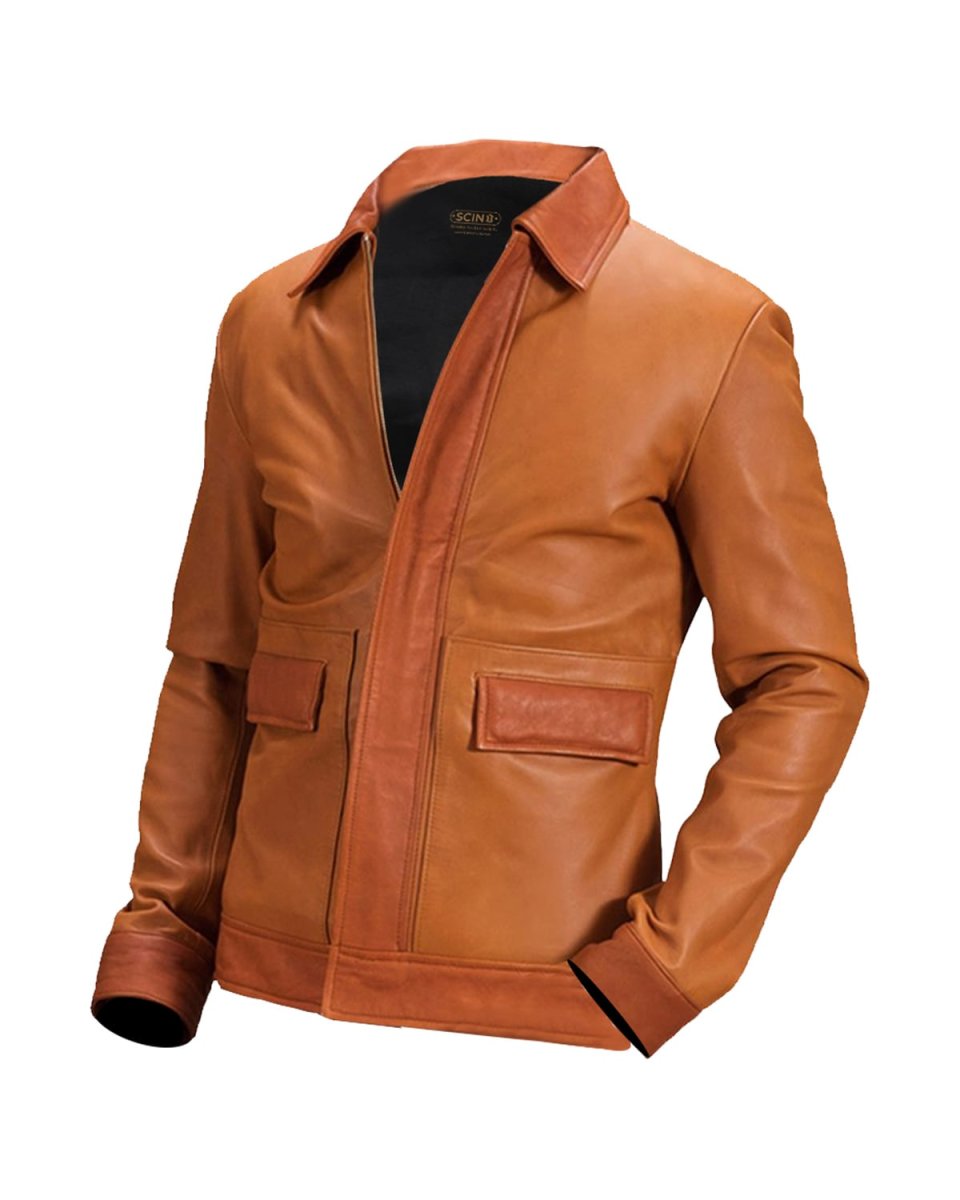 Chaqueta de moto de cuero auténtico Luke - Imagen 3