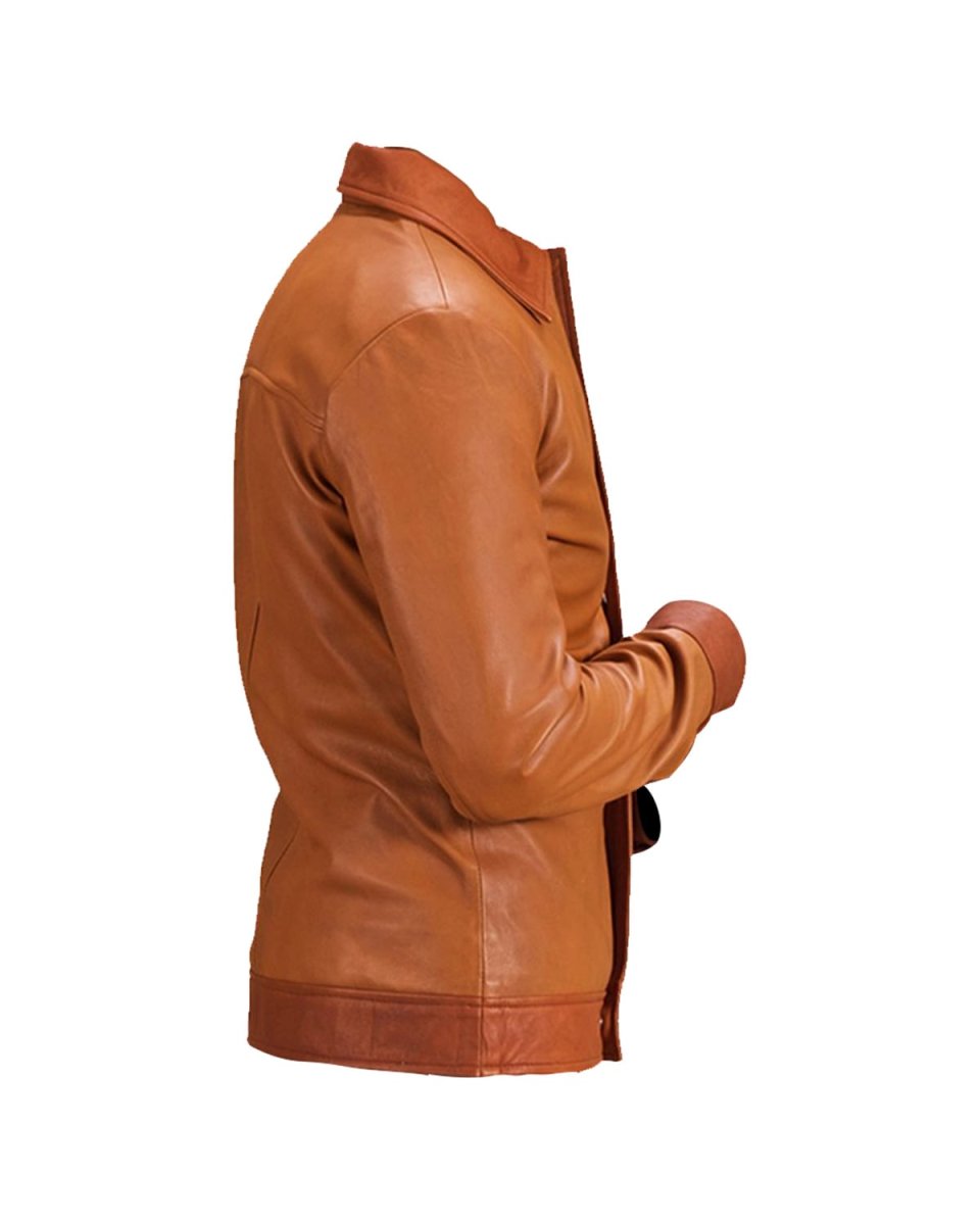 Chaqueta de moto de cuero auténtico Luke - Imagen 4
