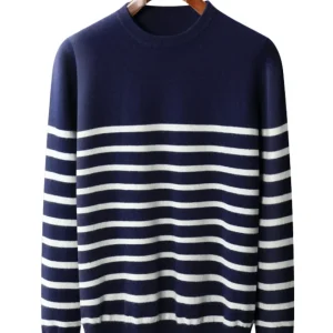 Elegante jersey de lana a rayas