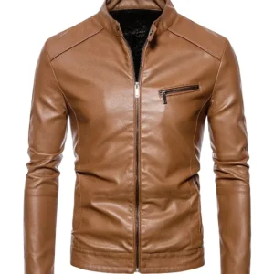 Chaqueta de piel con forro de felpa