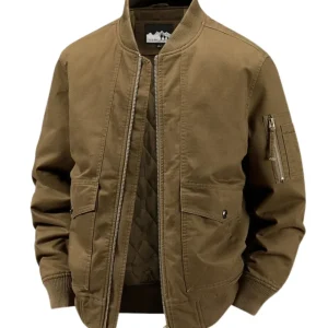 Elegante chaqueta bomber de algodón