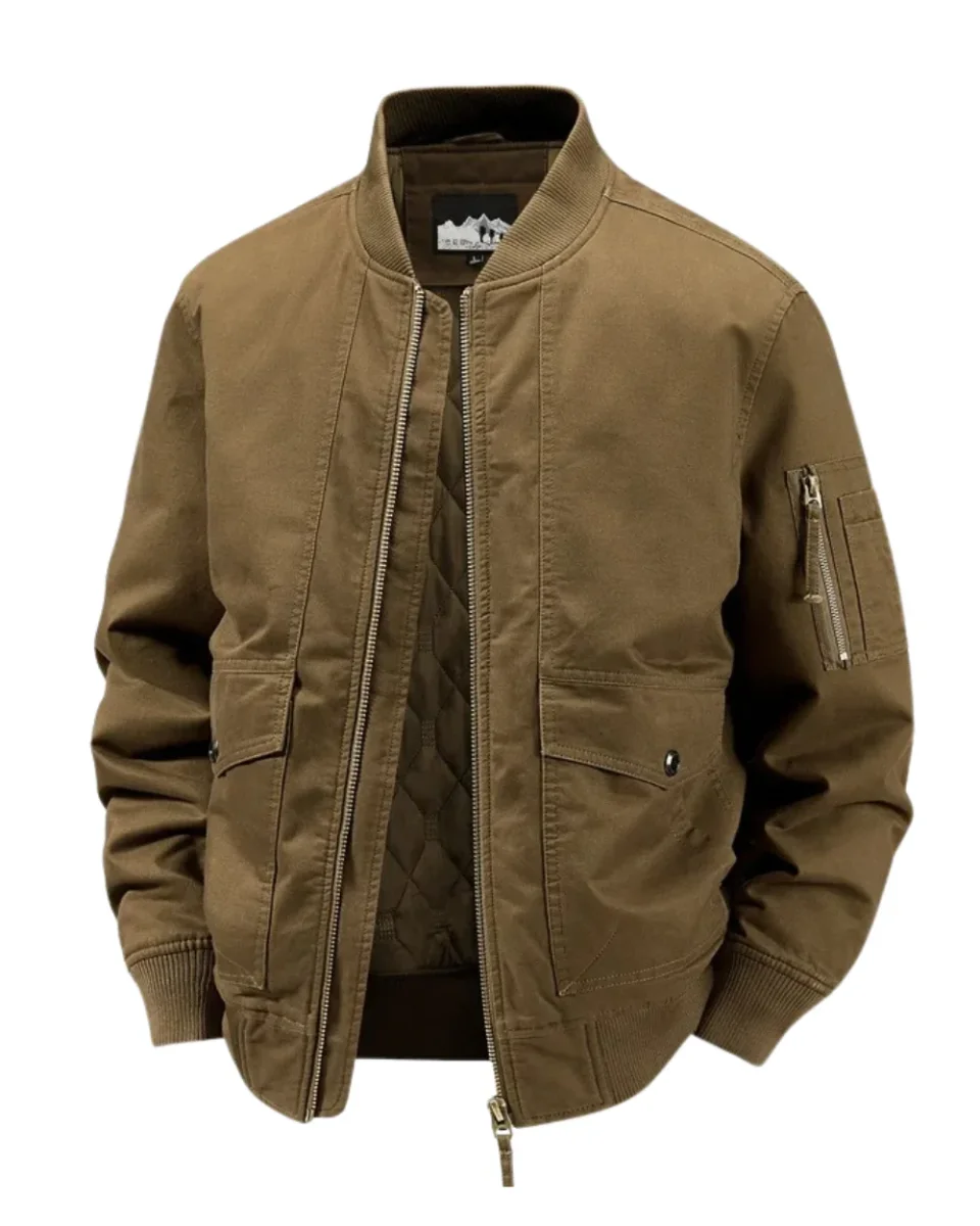 Elegante chaqueta bomber de algodón - Imagen 2