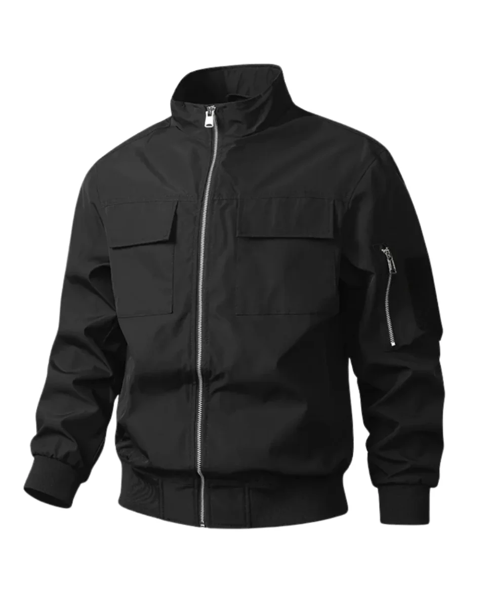 Chaqueta bomber elegante cortavientos - Imagen 2