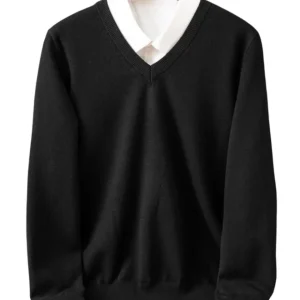 Jersey elegante con cuello en V