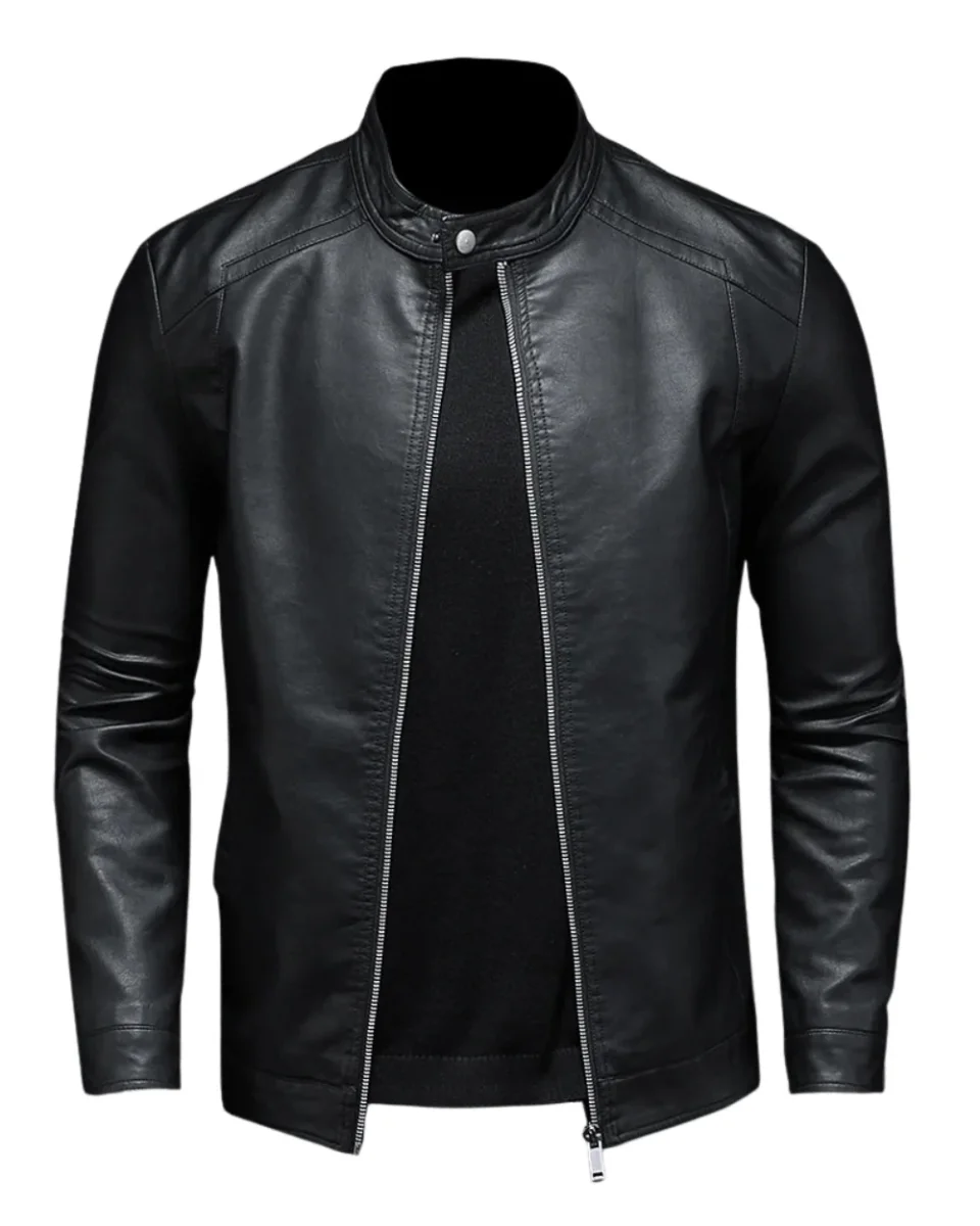 Chaqueta de cuero clásica - Imagen 2