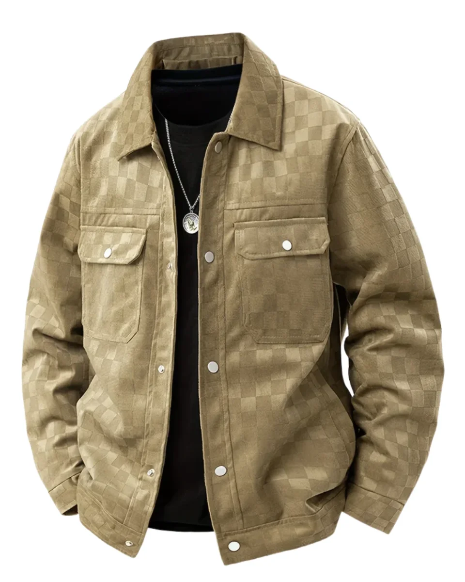 Chaqueta de ante a cuadros - Imagen 2