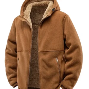 Elegante chaqueta de lana cortavientos