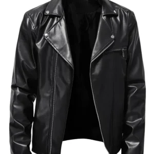 Chaqueta de cuero informal para hombre