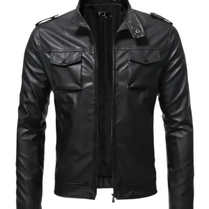 Chaqueta de cuero informal