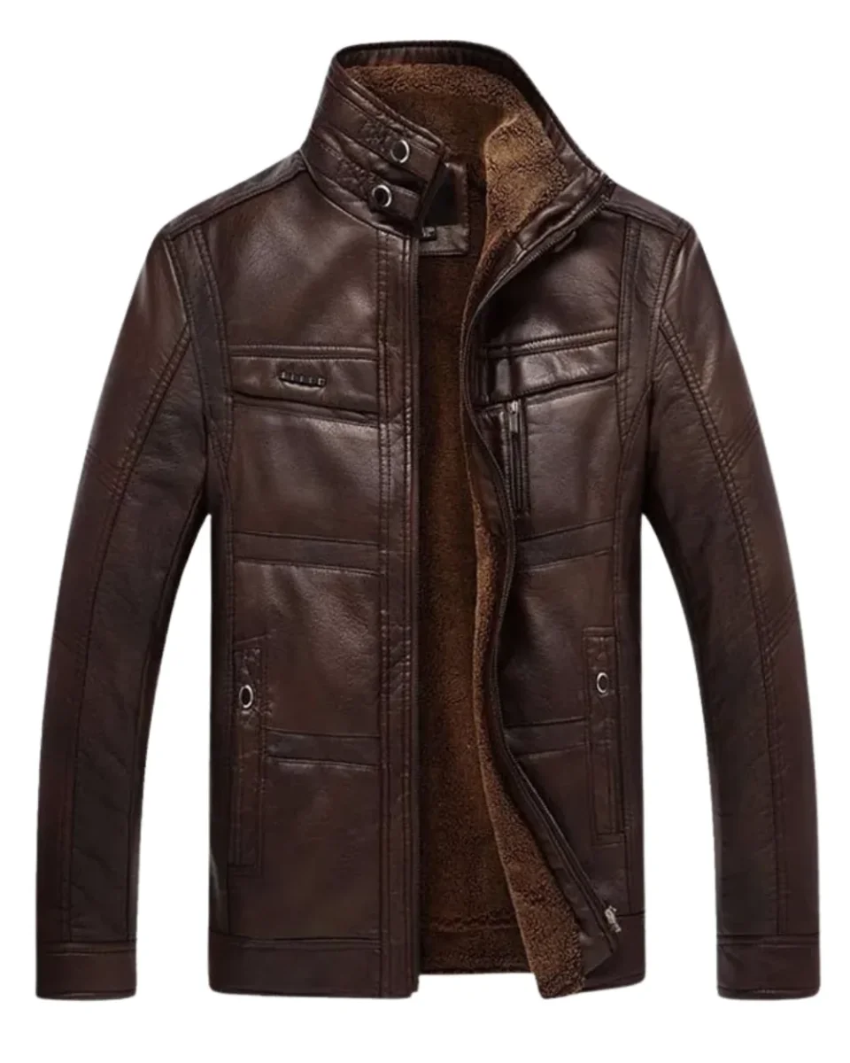 Chaqueta de cuero de alta calidad para hombre - Imagen 2