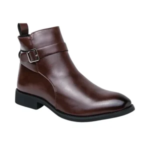 Elegantes botines de piel