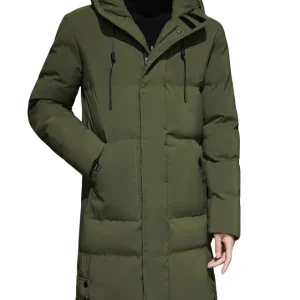 Elegante chaqueta larga de invierno