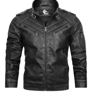 Chaqueta de cuero informal