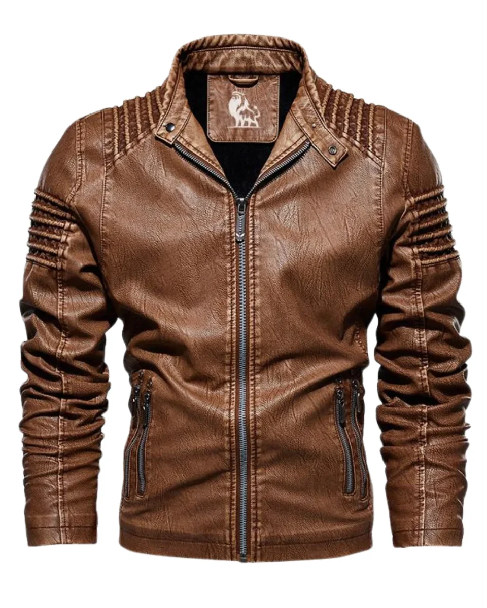Chaqueta de cuero vintage - Imagen 2