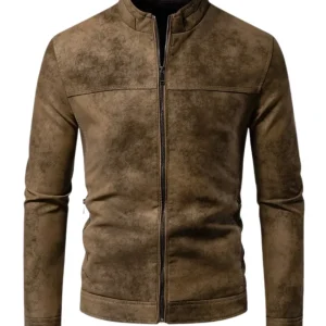 Chaqueta de cuero gruesa