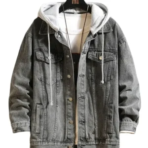 Elegante chaqueta vaquera con capucha