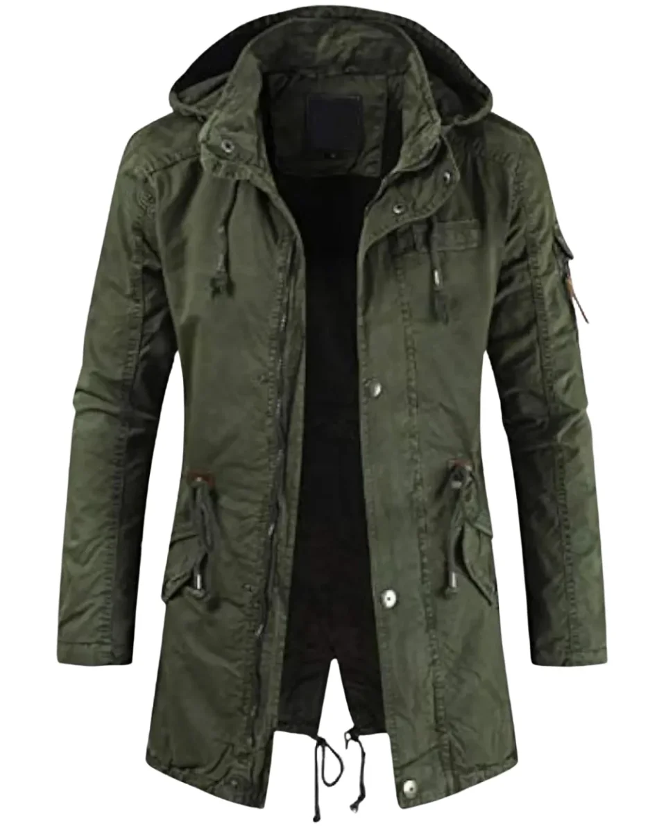 Chaqueta parka larga tipo cargo - Imagen 2