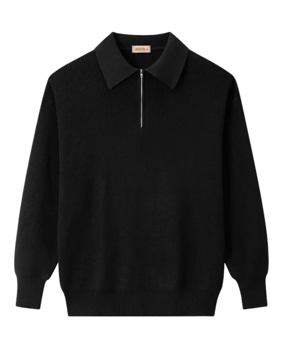 Elegante jersey de punto con cremallera