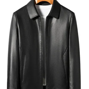 Chaqueta elegante de piel para hombre