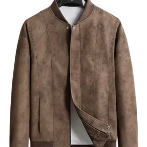 Chaqueta de béisbol de ante