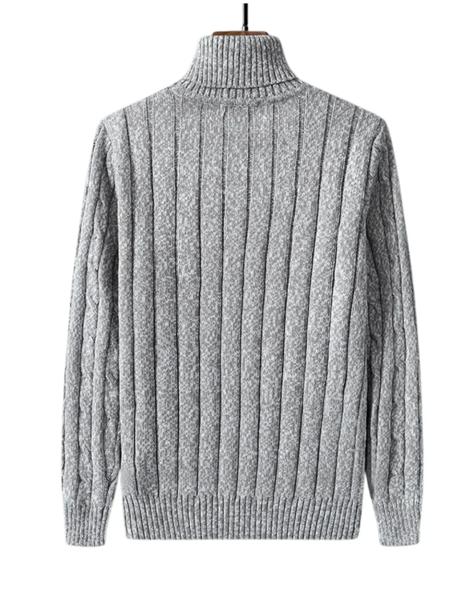 Jersey elegante de cuello alto de lana - Imagen 2