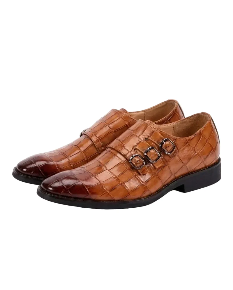Zapatos elegantes de piel con hebilla - Imagen 3