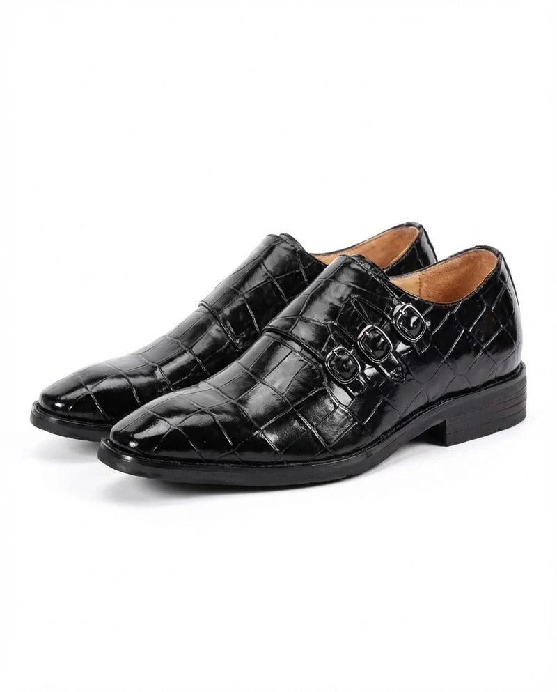 Zapatos elegantes de piel con hebilla - Imagen 4