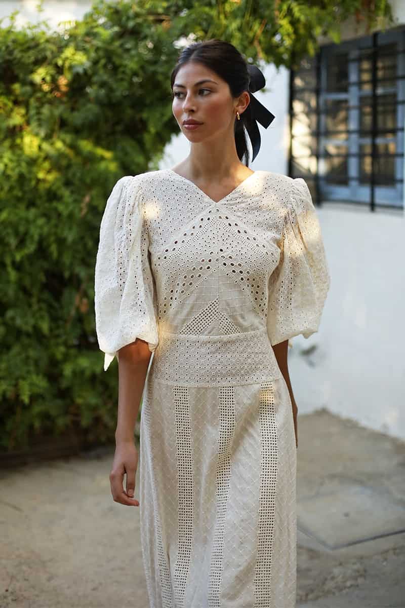 Vestido algodón bordado - Imagen 4
