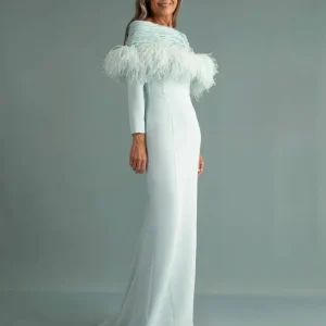 Vestido ceremonia plumas VICTORIA COLLECTION