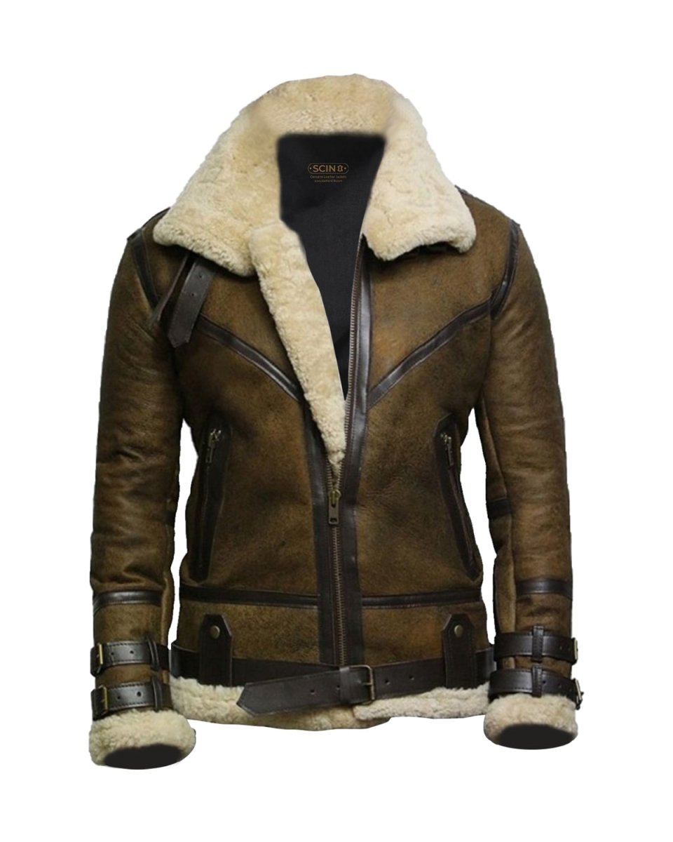 Chaqueta bomber Blake de cuero auténtico - Imagen 3