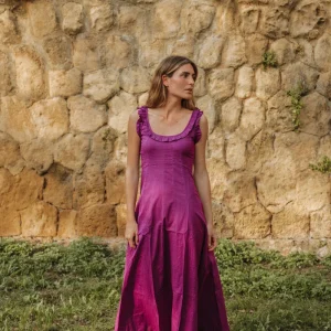 VESTIDO VOLANTE BUGANVILLA