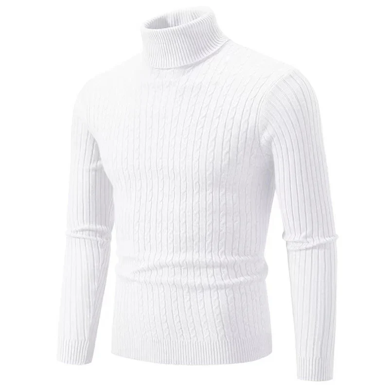 Jersey de cuello alto elegante para hombre - Imagen 8