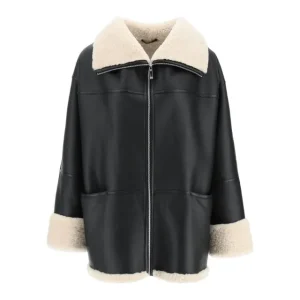 Chaqueta de aviador de piel de oveja RAF B3 para mujer