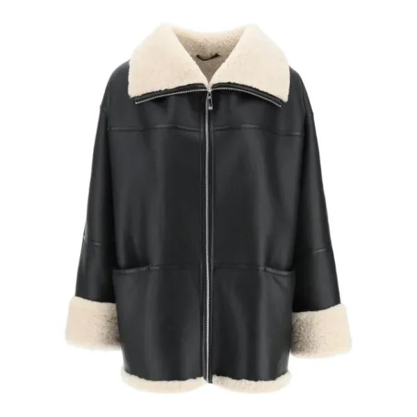 Chaqueta de aviador de piel de oveja RAF B3 para mujer - Imagen 3