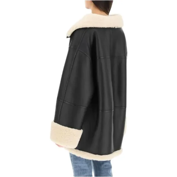 Chaqueta de aviador de piel de oveja RAF B3 para mujer - Imagen 5