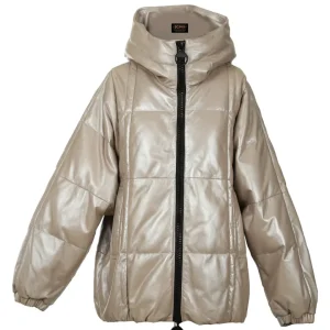 Chaqueta bomber acolchada para mujer con capucha