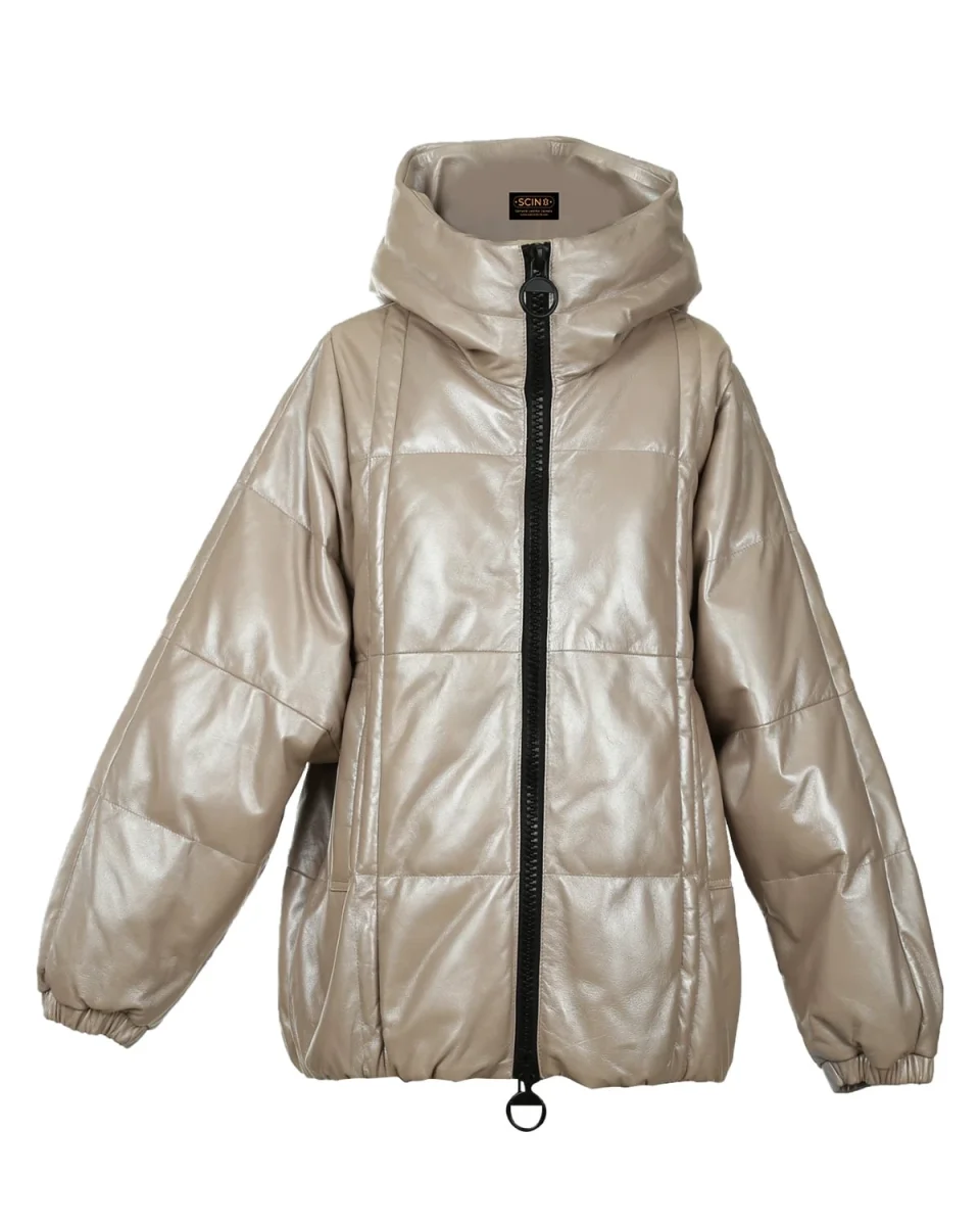 Chaqueta bomber acolchada para mujer con capucha