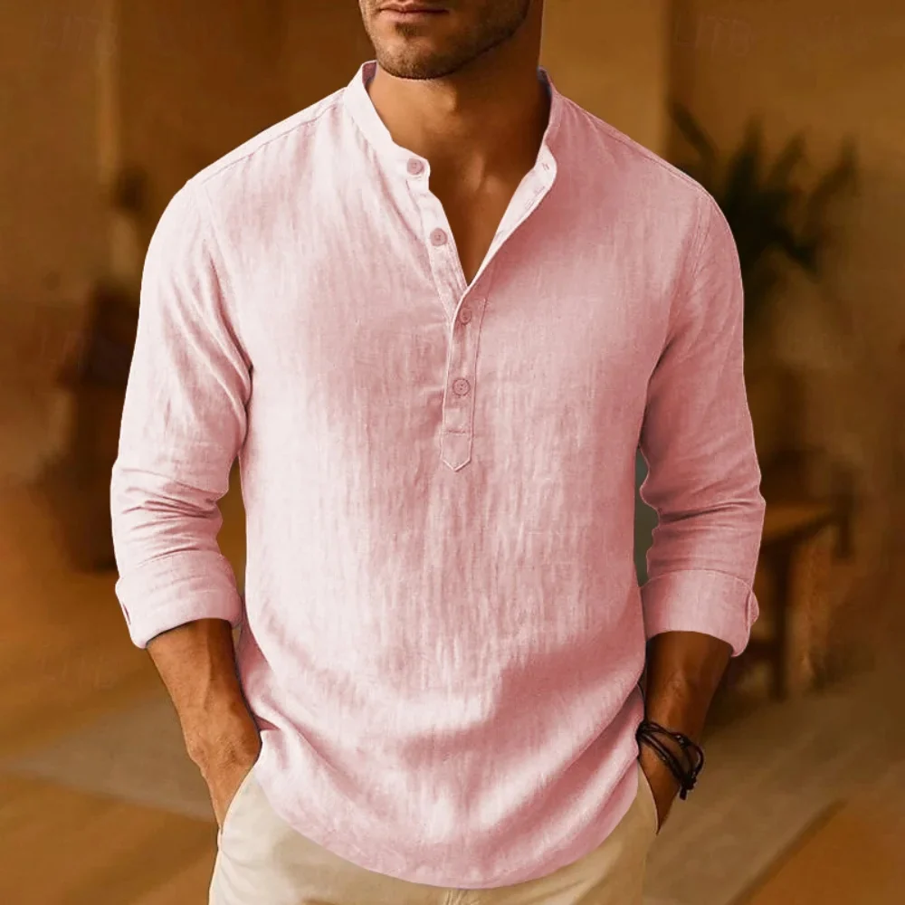 Elegantes camisas de playa de lino - Imagen 7